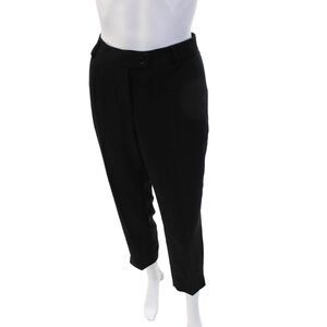 Maison Common Unisex Ankle Cropped Dress Pants Black Button Size 38